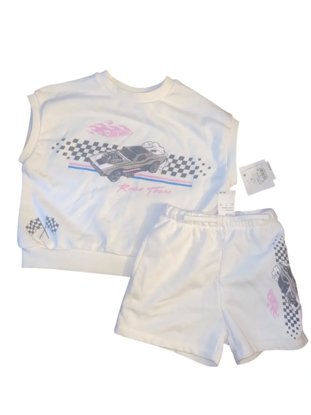 Target Hot wheels graphic sweatshirt and short set size 3t
